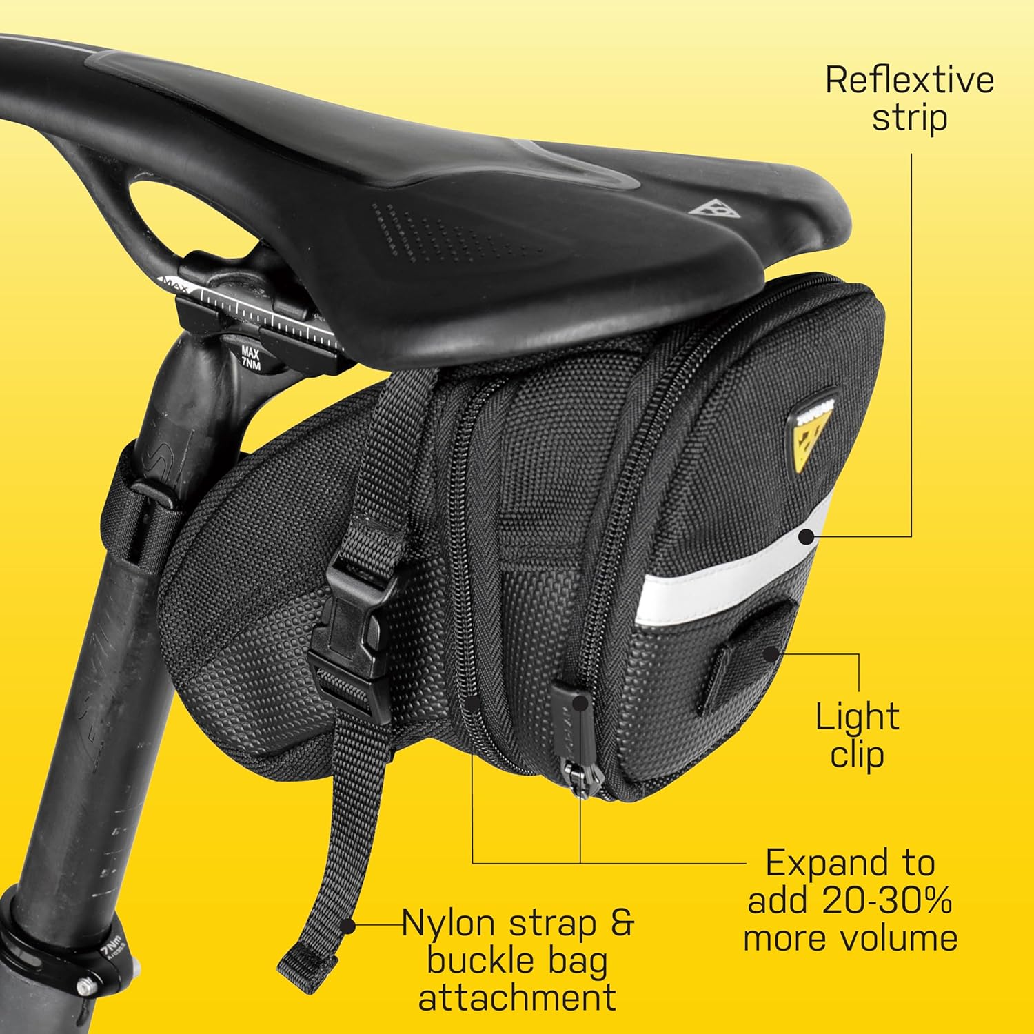 Bicycle Saddle Topeak Wedge Pack Ii Medium Aero Wedge Seat Bag
