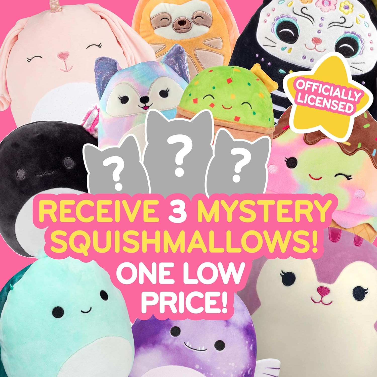 Squishmallows Mystery One 12" & Two 8" 3-Squish Value Pack - Get ONE Jumbo & Two Small Jazwares Plush for Less - Collectible Soft & Squishy Stuffed Animal Toy - Gift Set for Kids, Girls & Boys - Image 2