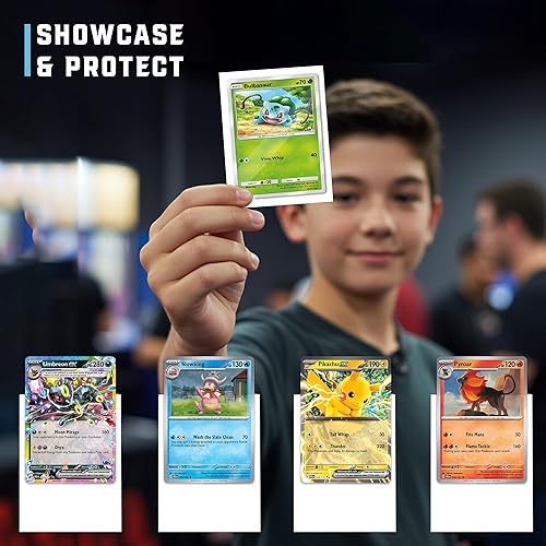 Miniatura 6 de CardGuard Fundas transparentes de primera calidad, 100 unidades, tamaño estándar para Pokémon, tarjetas deportivas, béisbol, fútbol y tarjetas