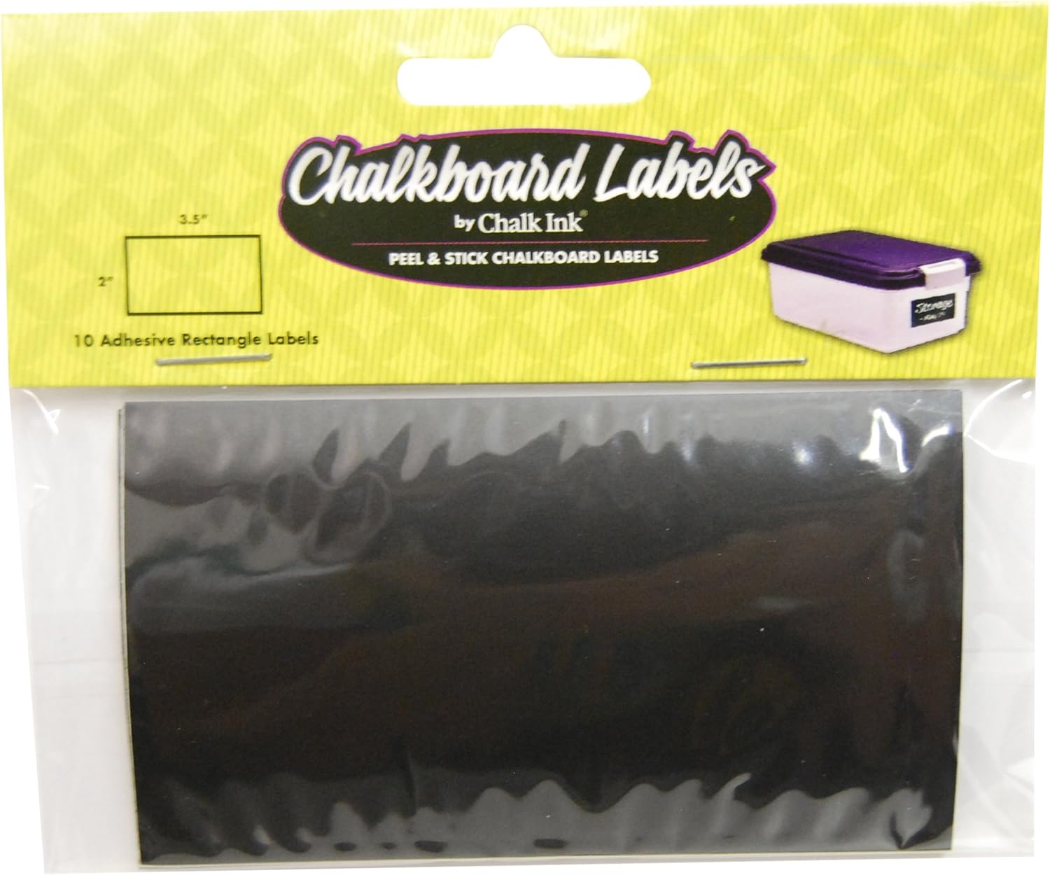 Chalk Ink Adhesive Chalkboard Labels, Small, Rectangle, 10