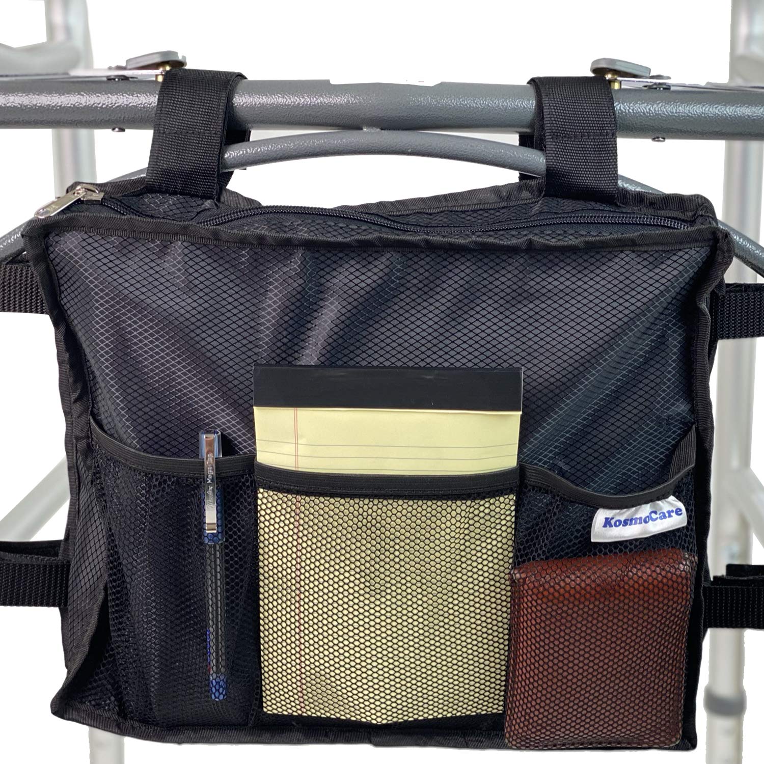 KosmoCare Detachable Walker Bag - Hands Free Storage - Senior Walker Accessory