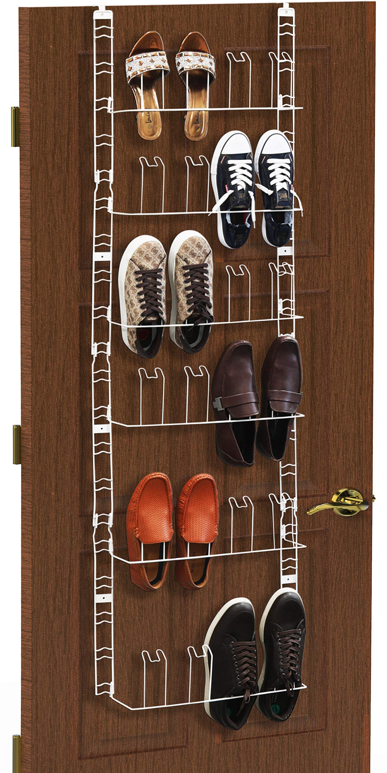 rack shoes online on Simple Houseware Over The Door Shoes Rack Organizer White Buy Online In Luxembourg At Luxembourg Desertcart Com Productid 166130977