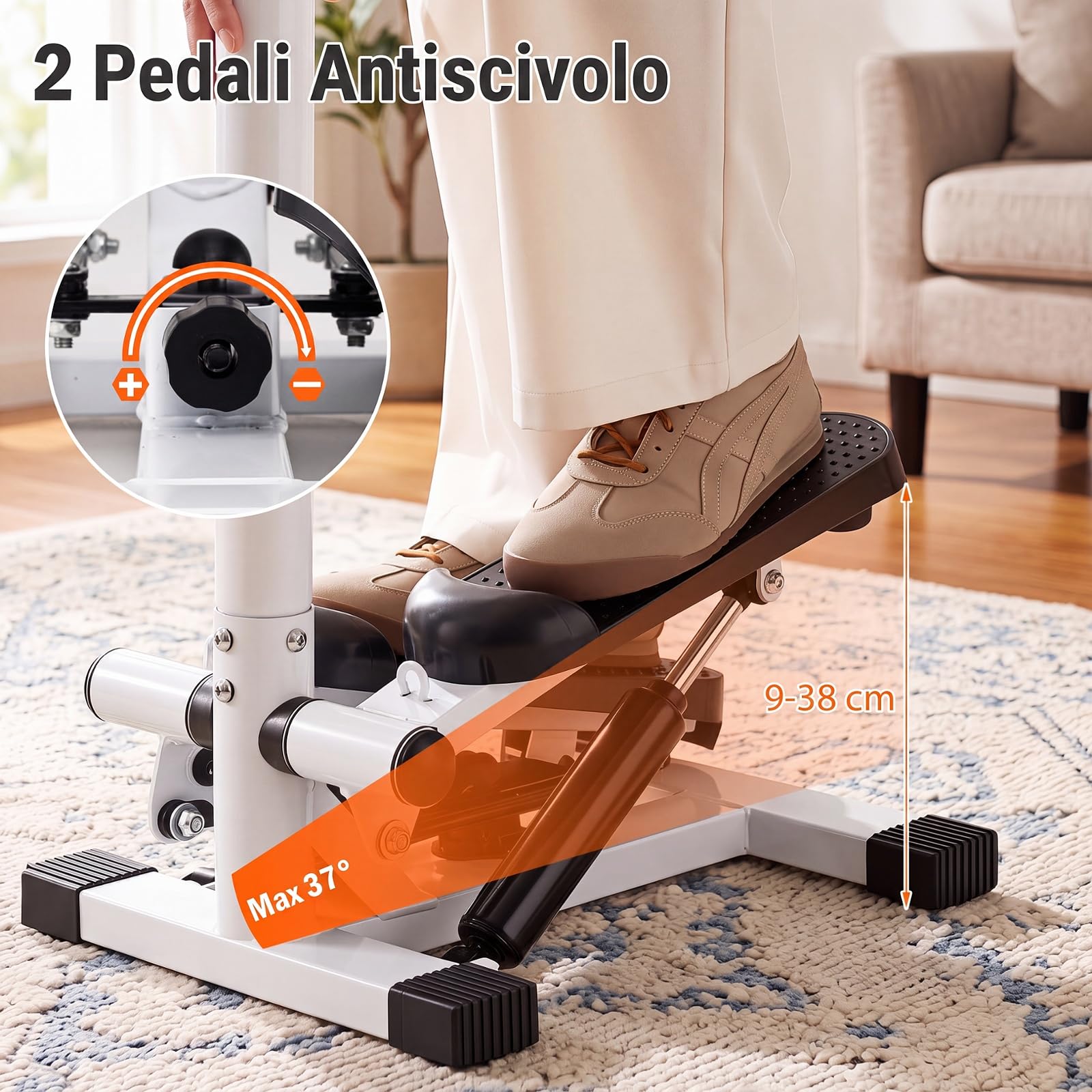 COSTWAY Mini Stepper con Manubrio Antiscivolo e Silenzioso