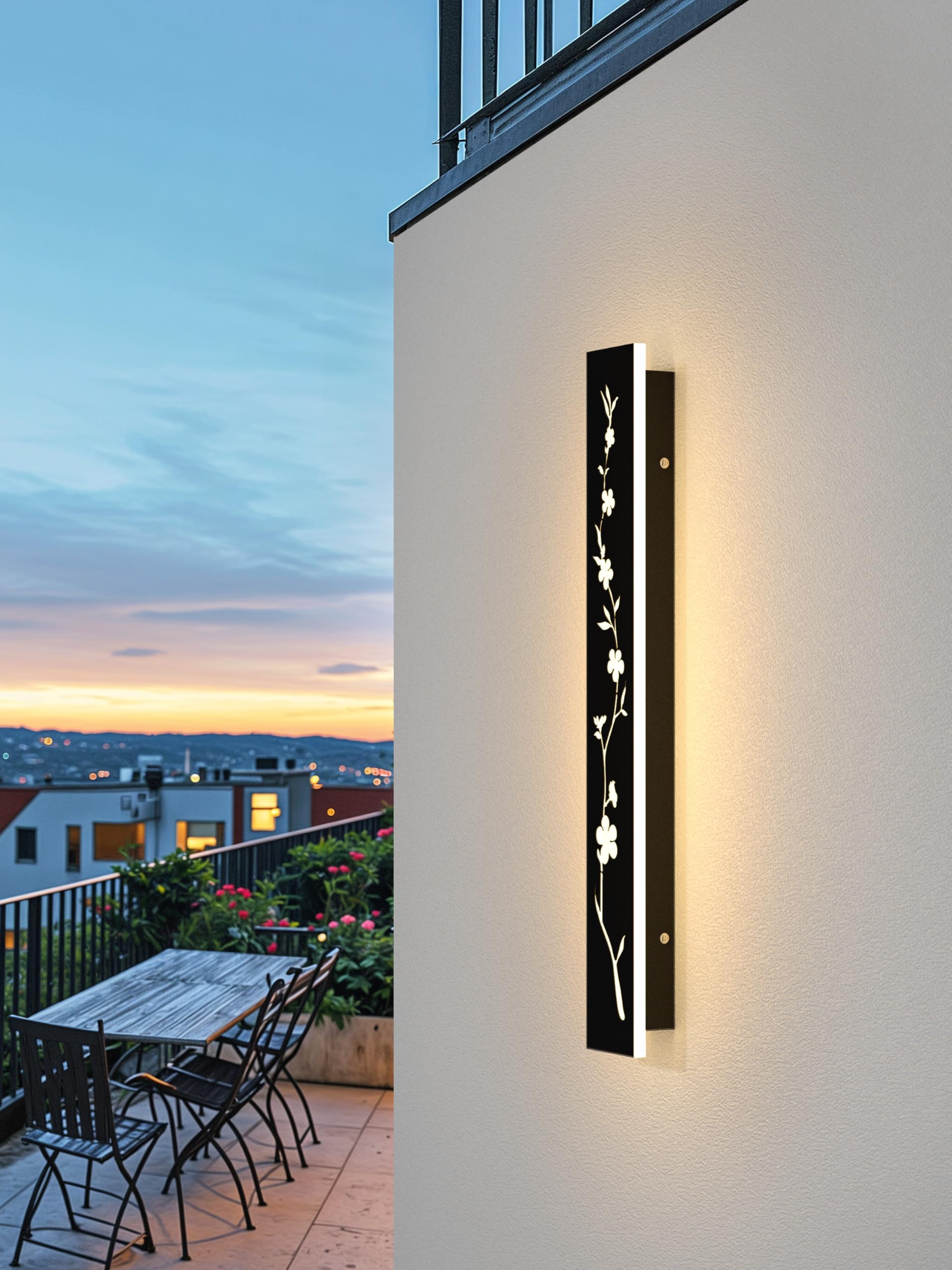 AOEH LED Wall Lights Long Wall Lamp Villa Wall Lamp Black Wall Lights Ip65 Waterproof Aluminum Outdoor Wall Lamp For Gardens,Terraces,Bedrooms,Living - View #10