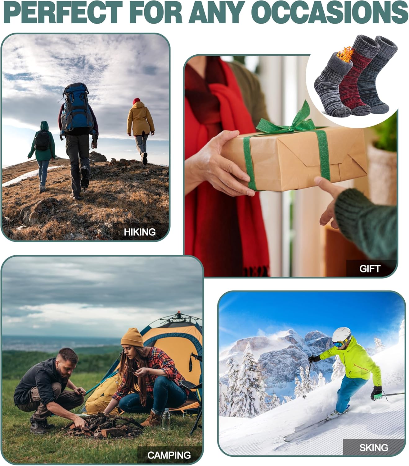 LANLEO Women Men Thermal Socks Warm Winter Extra Thick Insulated Heated Ski Crew Boot Socks for Cold Weather - Image 7