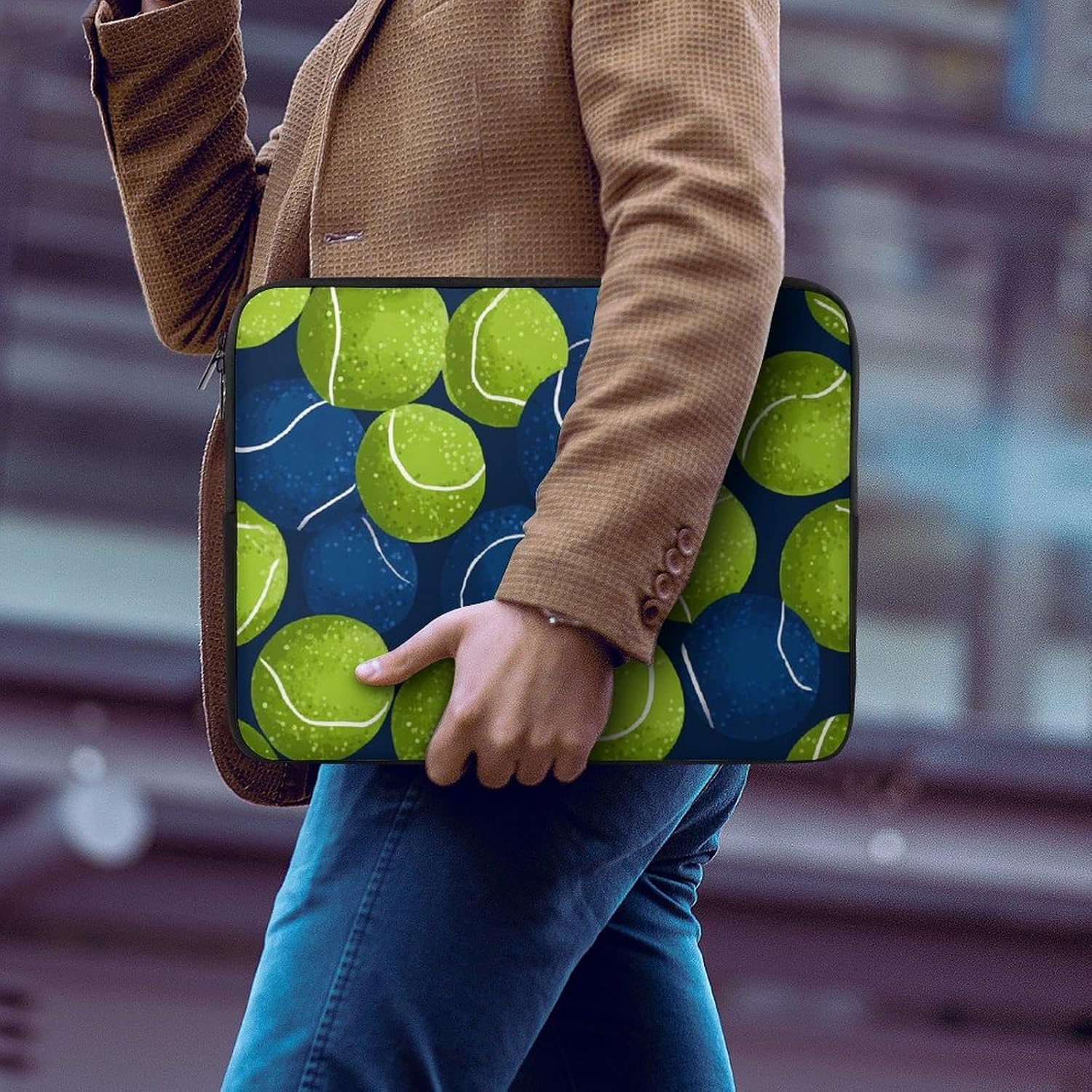 Tennis Balls Art Pattern Laptop Case Sleeve Computer Tablet Bag image 2