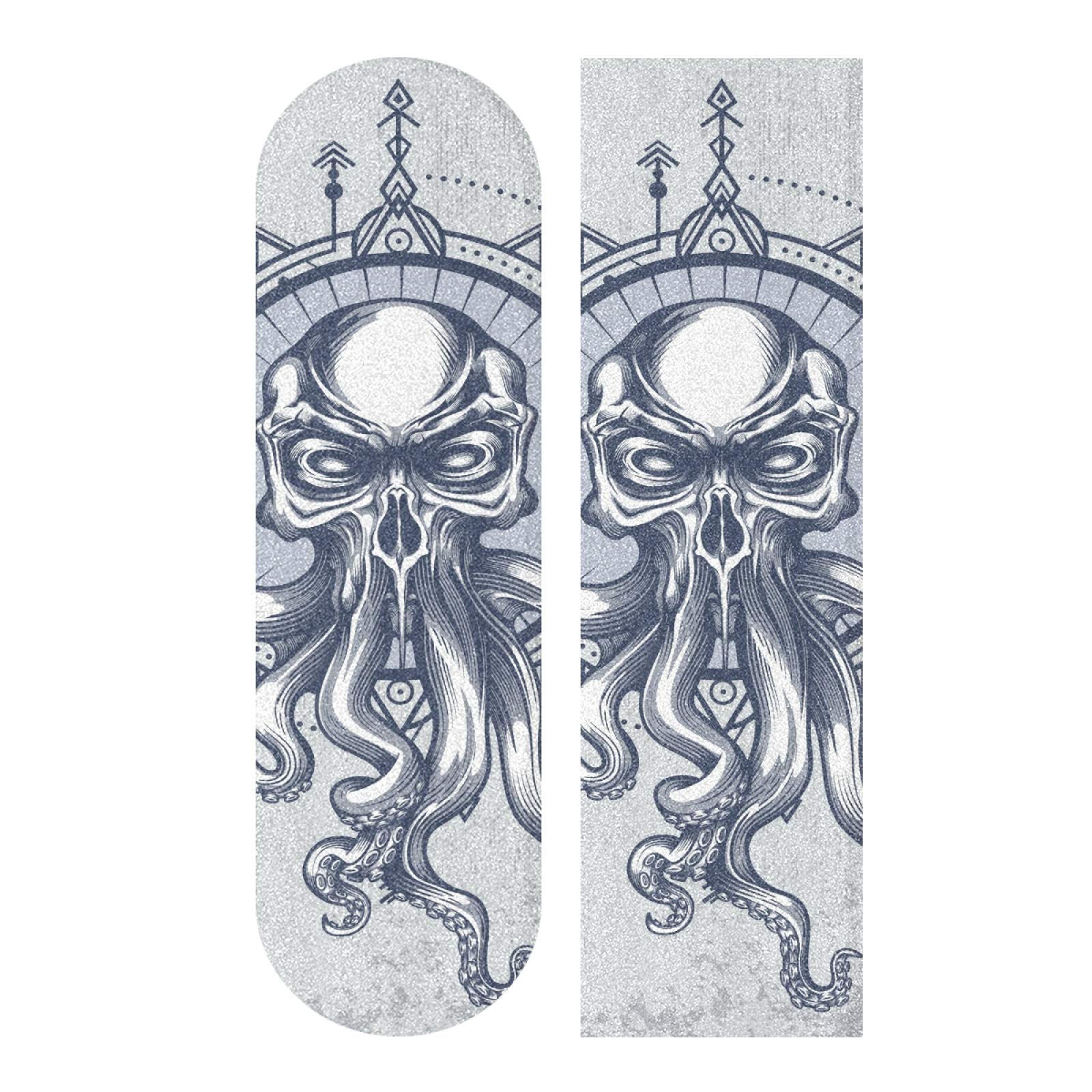 Hupery Octopus Skateboard Grip Tape Longboard Griptape Waterproof Grip Tape Sheet Sticker Deck Sandpaper Griptape 33.1x 9.1 inch