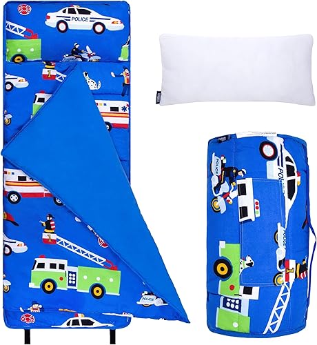 Wildkin Tapete de microfibra para siesta para niños, tapete suave para dormir con almohada, ideal para la escuela y los viajes, dinosaurios queridos