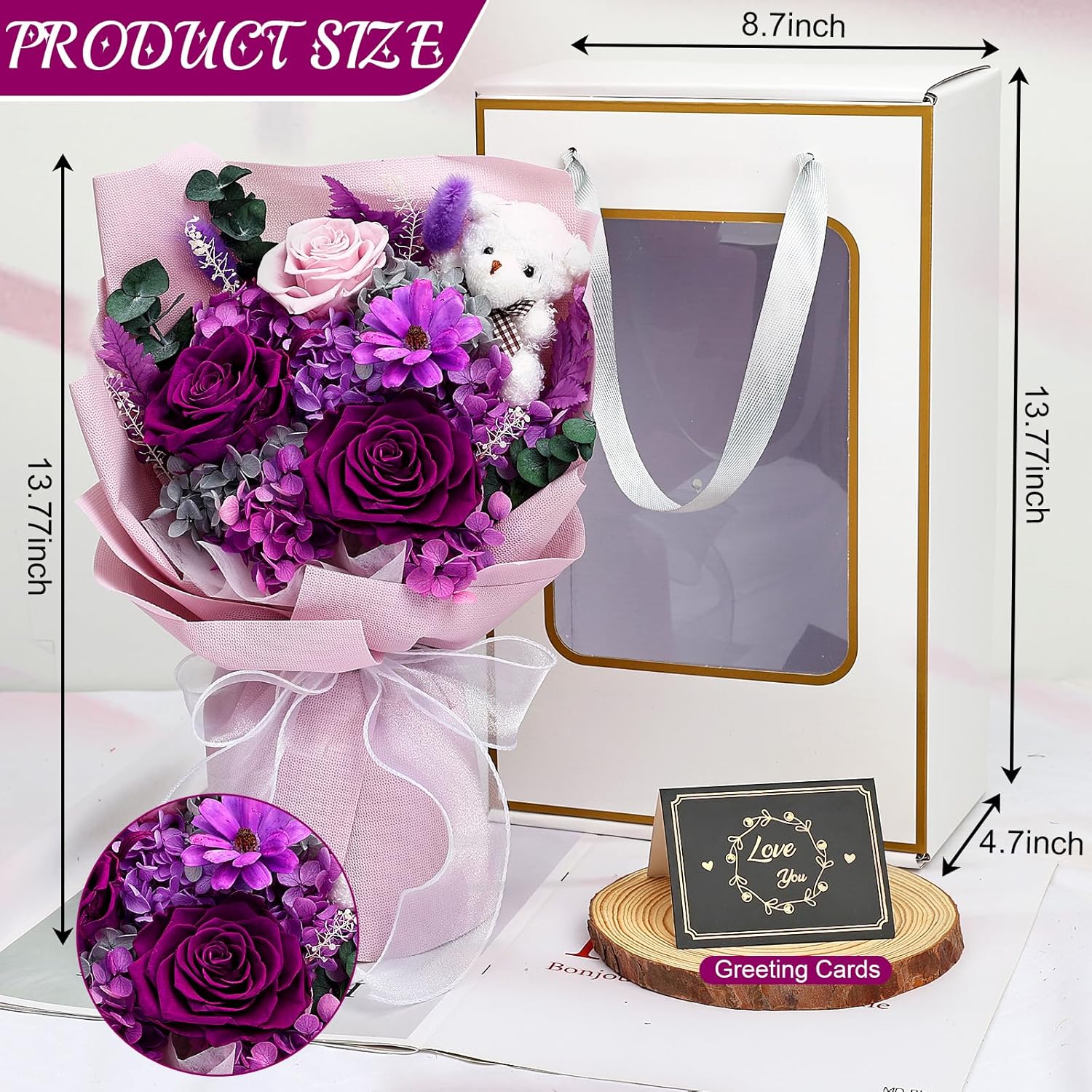 Just Married Luminary Paper Bags with LED Tea Lights Flameless Candles