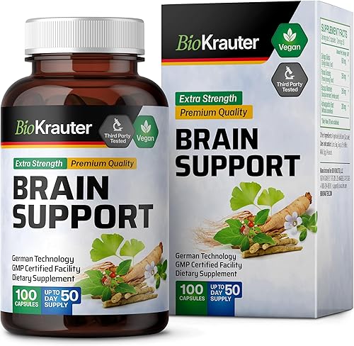 MAUWE HERBS Suplemento potenciador cerebral para memoria y enfoque pastillas para la salud cerebral formuladas con ginkgo biloba orgánico panax