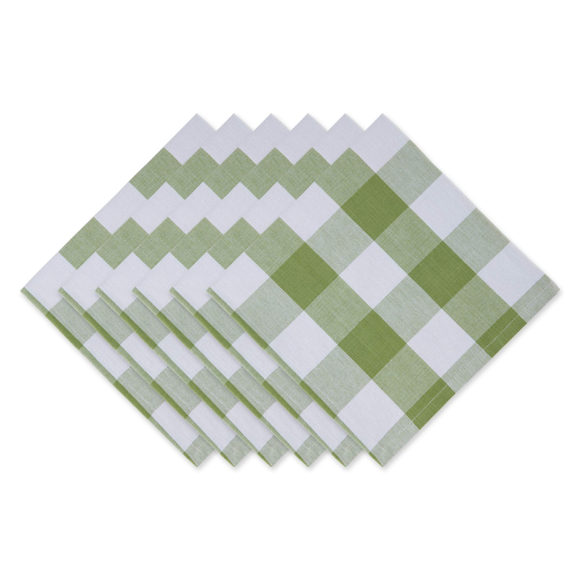 DII Classic Tabletop, Cotton, Antique Green, 20" x 20" (Set of 6)