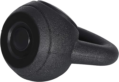 Miniatura 8 de LEMY Juego de 3 pesas rusas de 5 lb, 10 lb, 15 lb con estante de almacenamiento, HDPE recubierto de peso para ejercicios en el hogar, gimnasio,