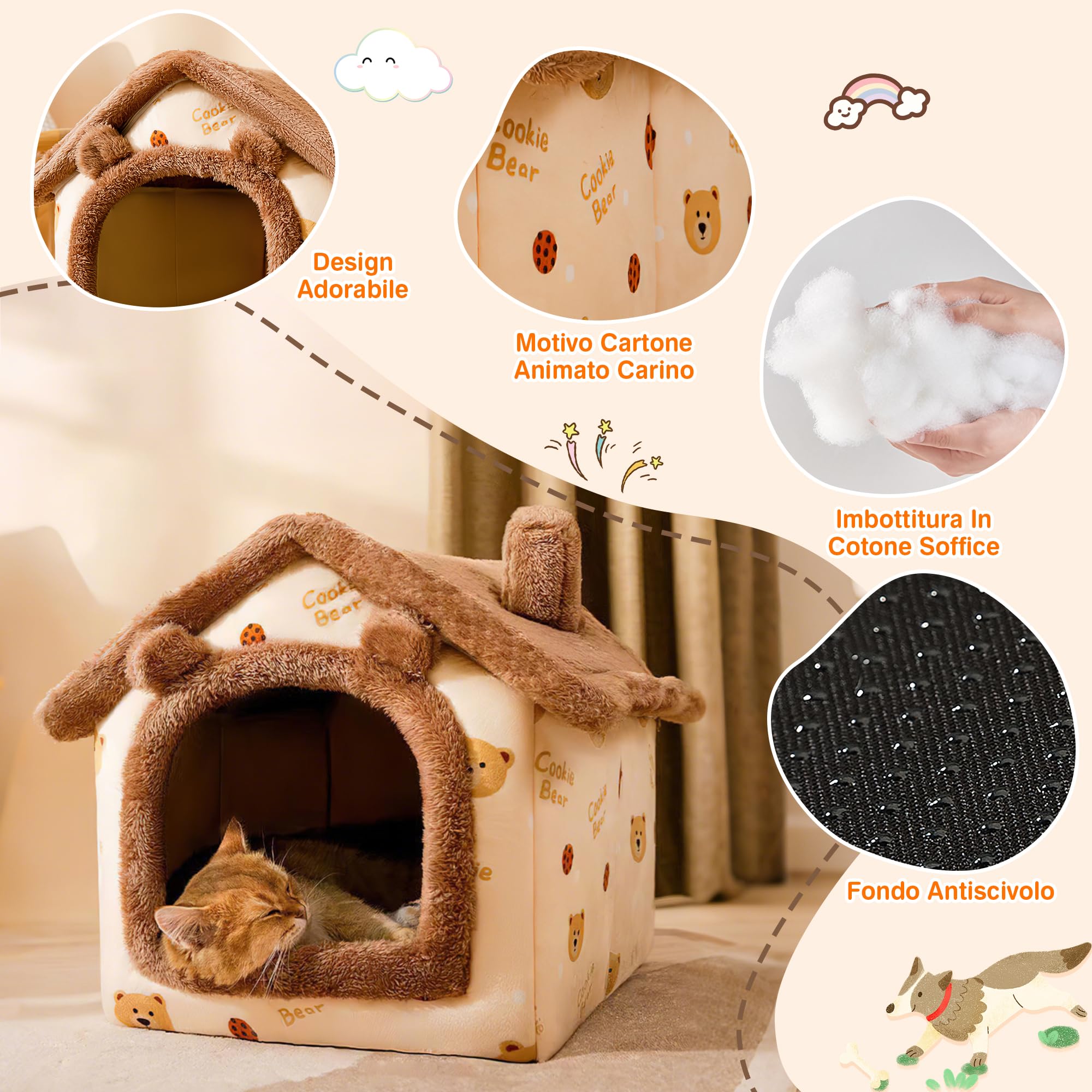 Petlicity Caldo E Accogliente Letto Radiatore Per Cani E Gatti – Forte E Durevole (bianco