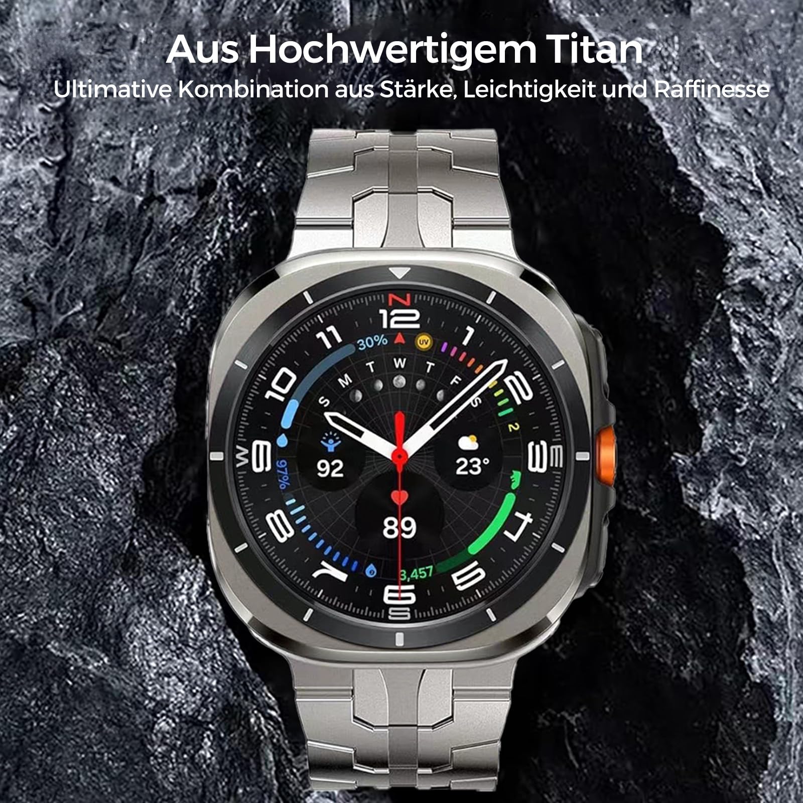 Bracelet magnétique en titane pour Samsung Galaxy Watch 7 Ultra 47 mm, bracelet de montre sans Gap, avec sangle à boucle intégrée