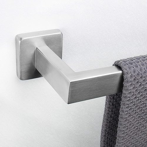 Miniatura 7 de NearMoon Toallero, accesorios de baño de acero inoxidable grueso de alta calidad, para baño, toallero para colgar en la pared (1 paquete, níquel
