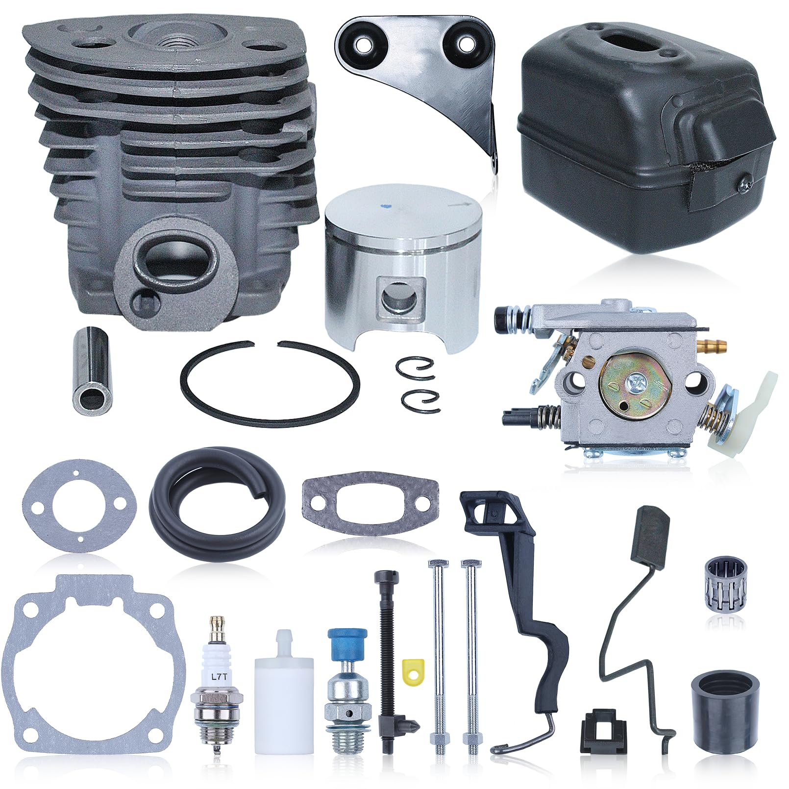 Kit di riparazione marmitta di scarico carburatore pistone cilindro 46 mm, per parti motosega Per Husqvarna 55 51, 503609171, 501766605, 503218202, 503281504