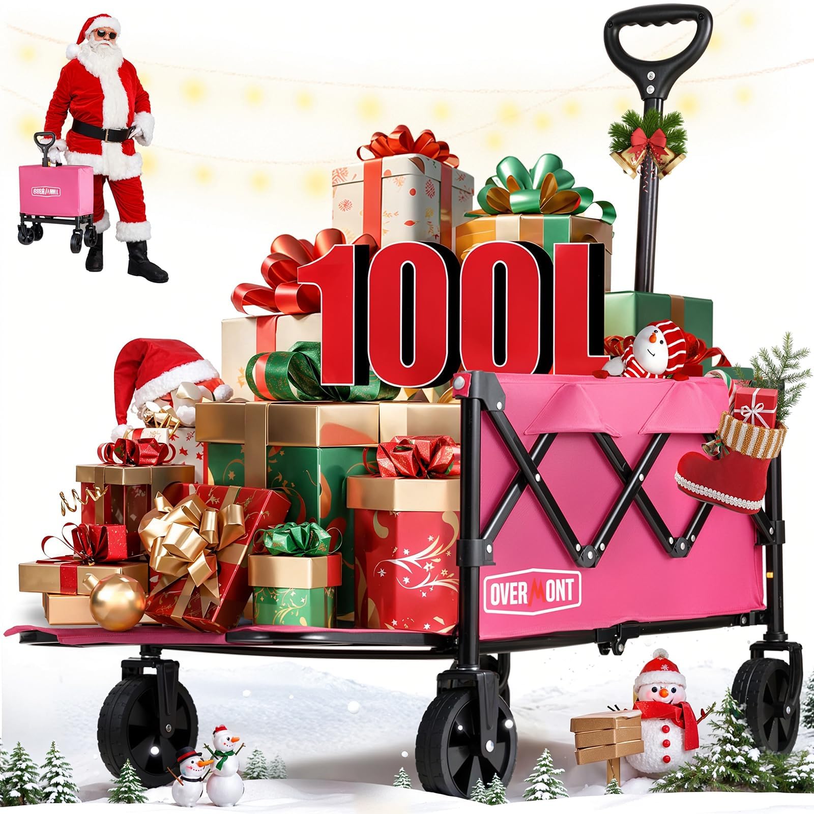 Sponsored Ad - Collapsible Wagon with Tailgate - 220lbs Extended Lightweight Foldable Utility Wagons Folding Cart with Wheels - Small Garden Grocery Cart for Shopping,Grocery,Sports,Garden