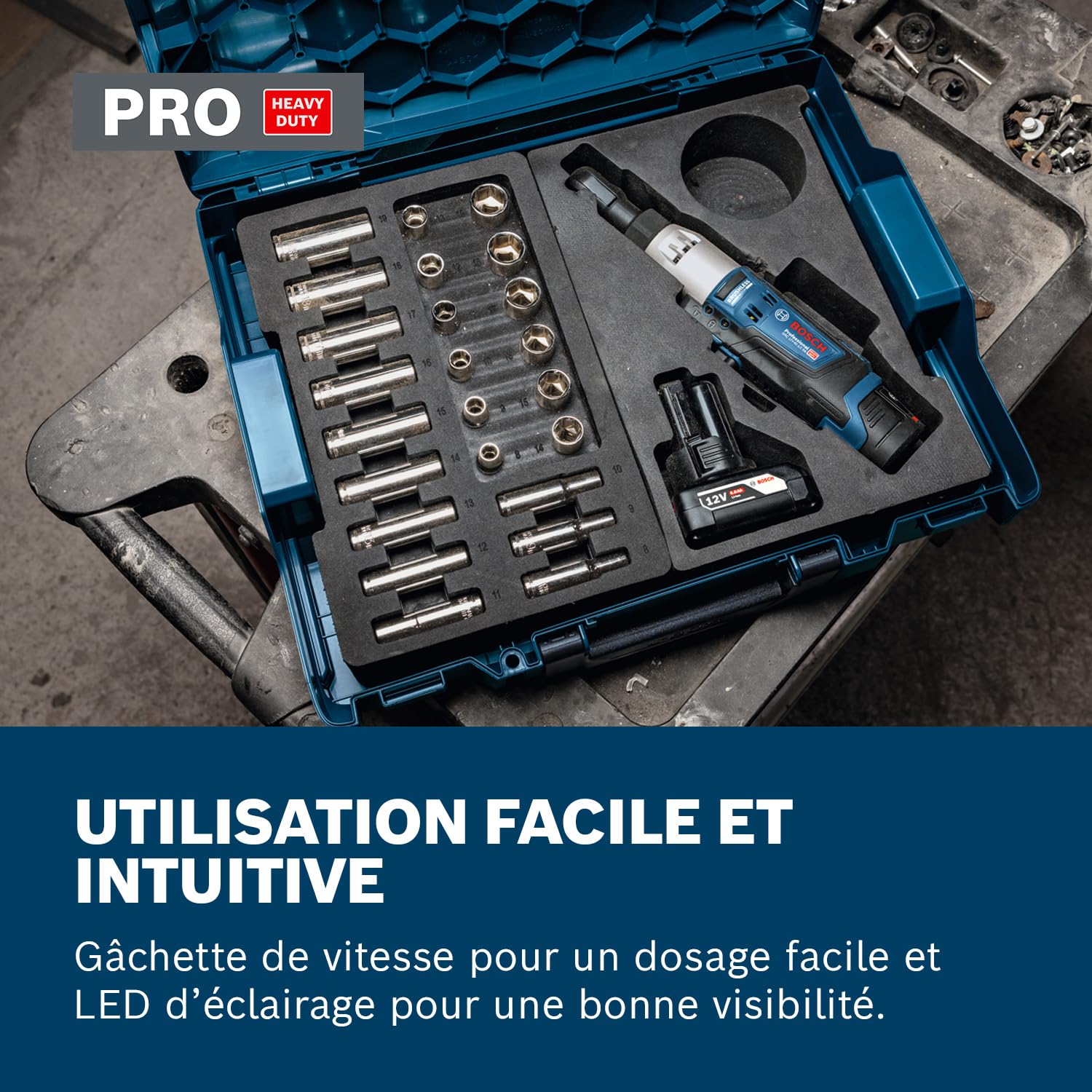 Bosch Professional 12V System clé à rochet sans-fil GRC 12V-60 1/2 SN