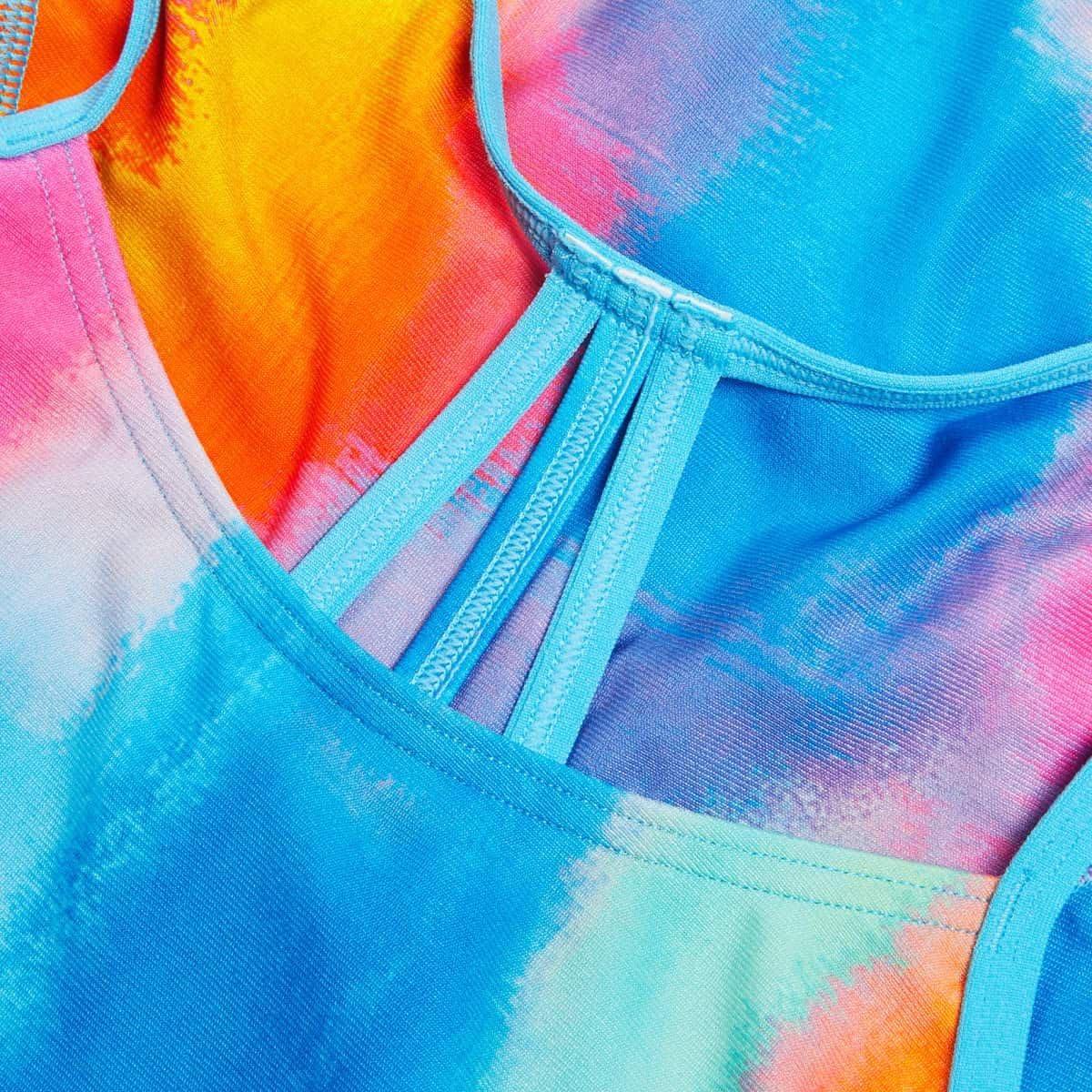 Speedo Ragazze Allover Lane Line Indietro