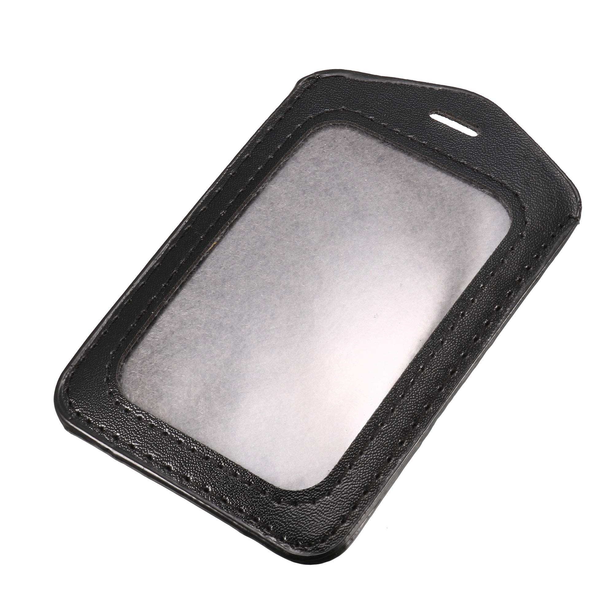Amazon.com : Uxcell Faux Leather Vertical Work Business Card Holder, Black  : Office Products