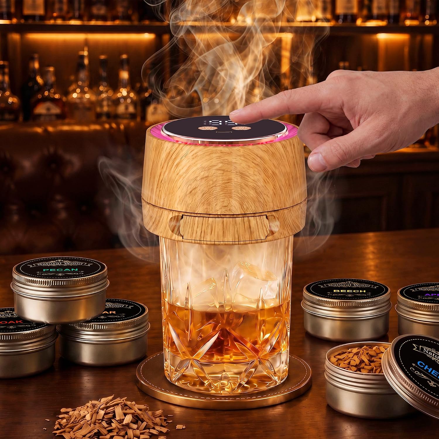 Electric Whiskey Smoker Kit - Rechargeable Cocktail Smoker No Butane