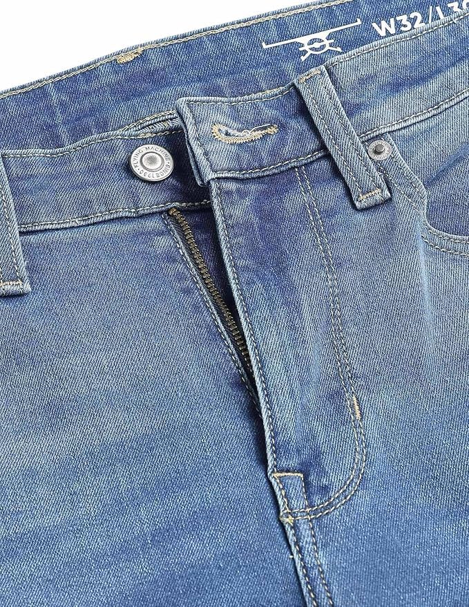 Image of Men's Denim Jeans, Casual Regular Fit Jeans for Men, Comfortable Cotton Denim Trousers for Everyday Wear, Streetwear, Travel, College and Casual Outfits