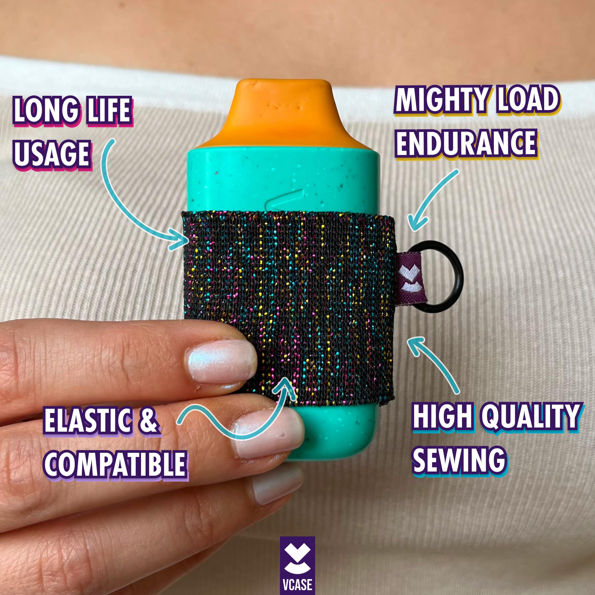 Vape Mod Holder Amazon.com: VCASE Vape Holder, Comfortable Design for  Devices, High-Strength Elastic 1 Pcs.(Sparkle, Large) : Health & Household