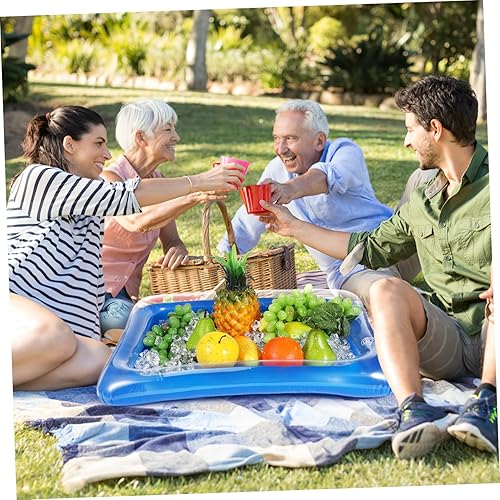 Miniatura 3 de Barras inflables para servir, bandejas inflables para servir ensaladas, bufé de hielo, soporte para bebidas y alimentos para interiores y