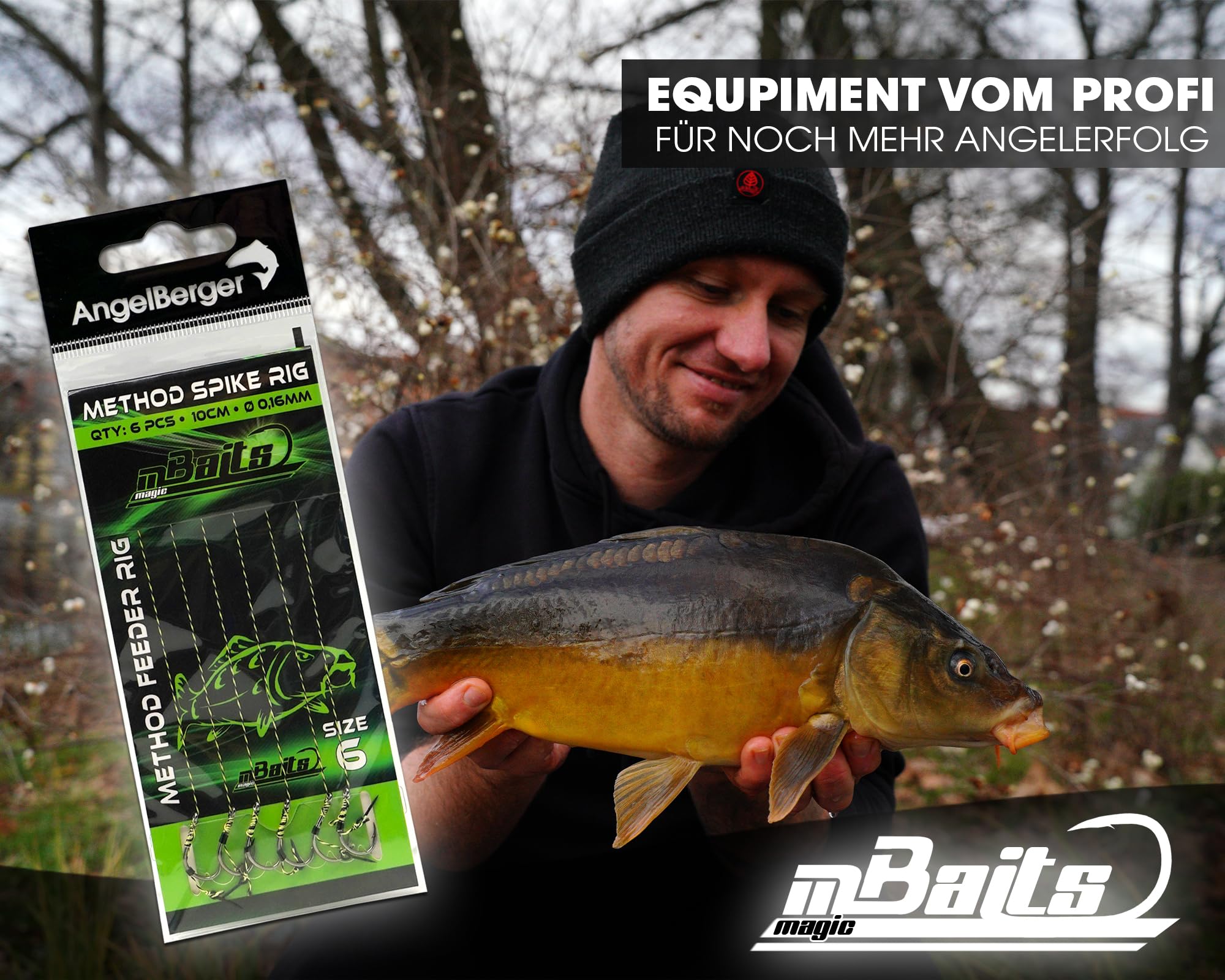 Angel-Berger Magic Baits Method Rig Feeder Rig Feedervorfach und Feederhaken Vorfach Angelhaken Feederrig Feederfischen