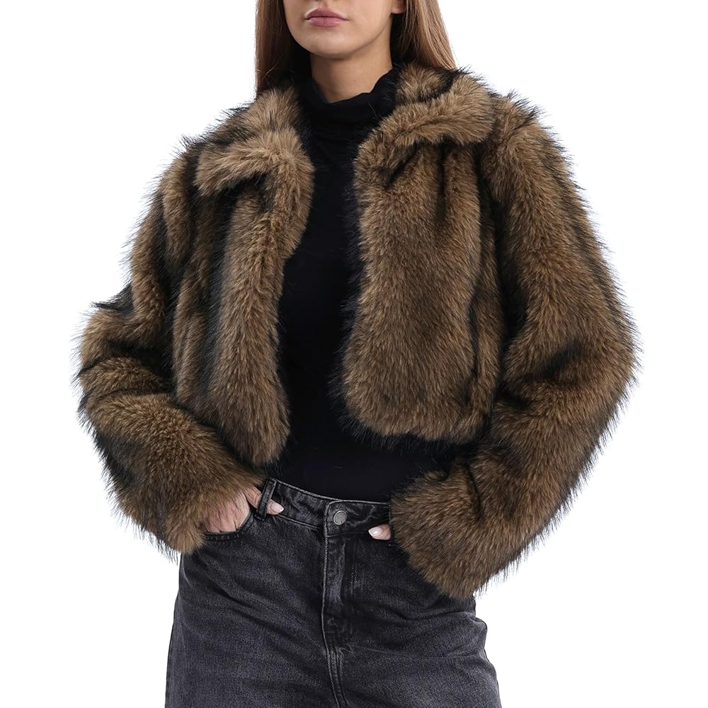Fur Animal Print Vero Moda Mantel Leopard Amazhiyu Manteau Court