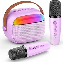 Gift Girl 3 4 5 6 7 8 9 10 Years, Gralal Karaoke 2 Wireless Microphones Microphone Karaoke Children's Toys Girl 4-11 Years Wireless Microphone Bluetooth Gifts Girl 3-12 Years Christmas Gift