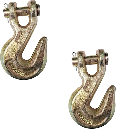 Mega Cargo Control - Cadena de remolque de la horquilla, gancho de agarre con pestillo forjado grado 70 para remolque, camión, transporte