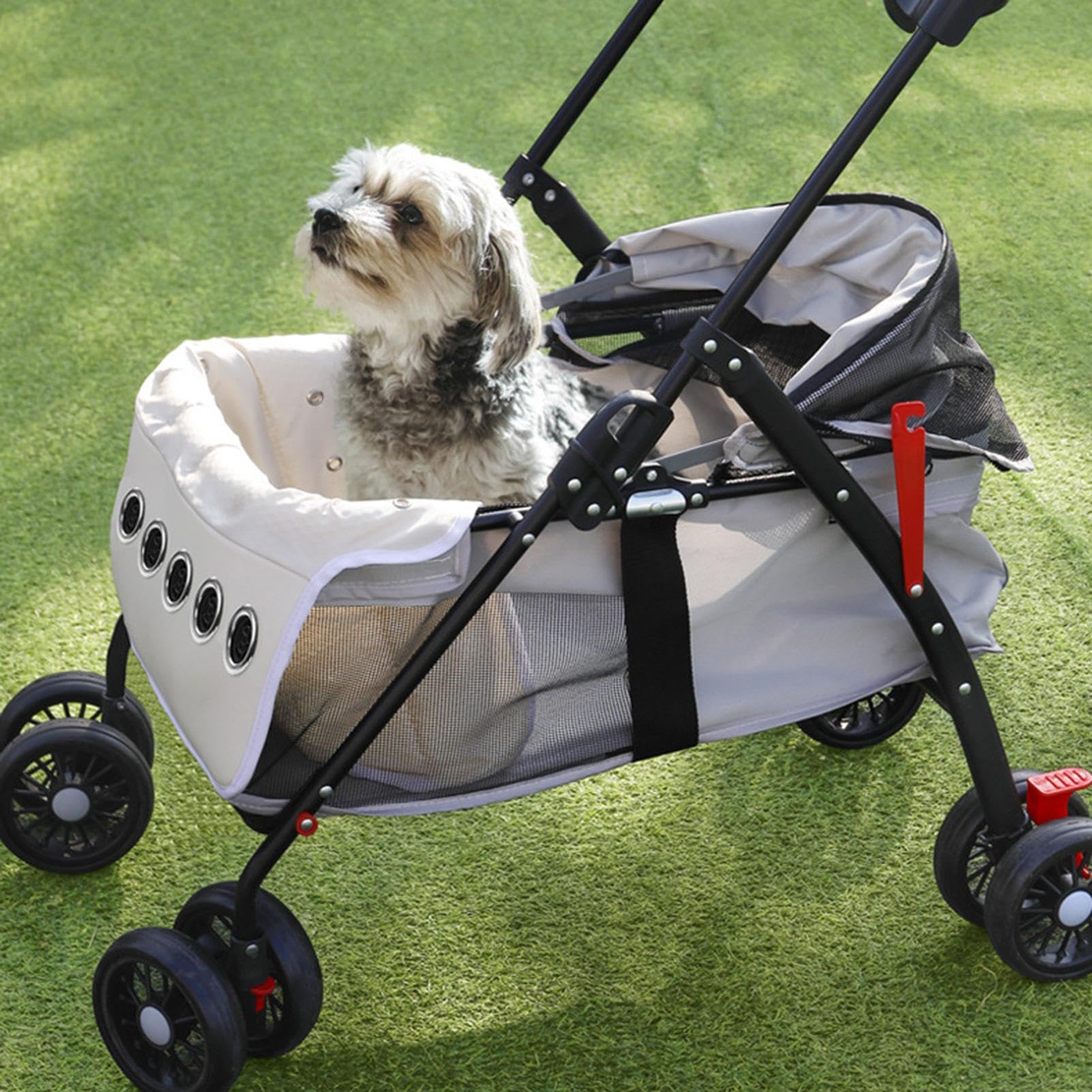 Generisch Hunde-Kühlmatte mit Lüfter 3 Geschwindigkeiten Waschbare Auflage | Sommer Hunde Schlaf Kinderwagenmatte für kleine mittelgroße große Rassen Kätzchen Haustiere Innen Außen Zuhause Reisen und