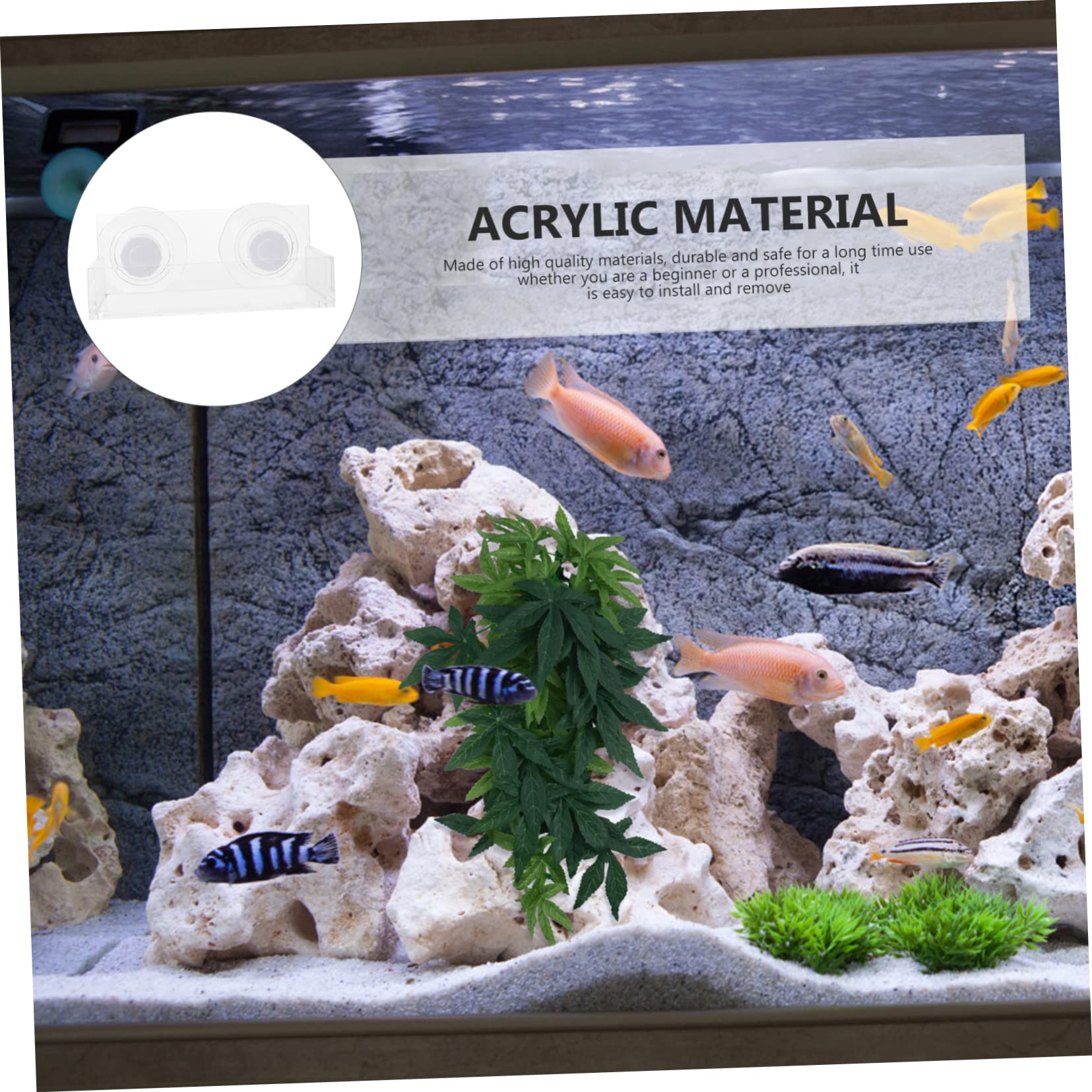 BESPORTBLE 3 STK Zucht von Aquarienpflanzen Aquarien-Anbauhalterung Bausatz Korallenbad saugnapf mehrzweckhalter Dekorationsständer für Aquarien Tank Pflanzenhalter Acryl Transparent