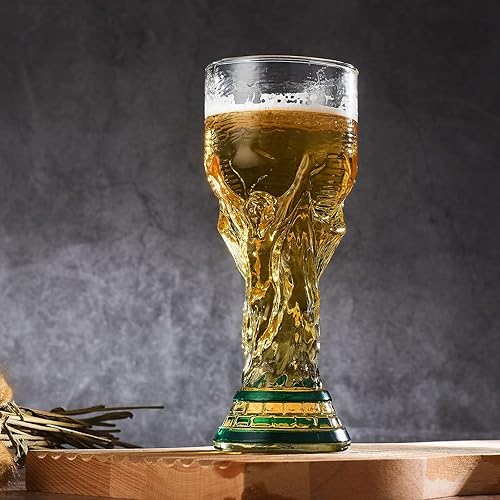 ZWMBYN Copas de cerveza de la Copa del Mundo para ver fútbol, 16.9 fl oz, taza de cerveza creativa Hércules, vasos de fútbol, copa de vino de