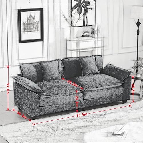 Miniatura 2 de Modular Cloud Couch Sectional Sofas with Chaise, Comfy Living Room Furniture, Bedroom Couches, Sofa Bed and Sofa Covers, Friendly Furniture for