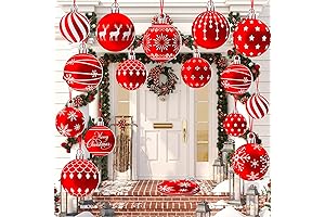 36 Pcs Large Christmas Hanging Ornaments with Double Sided Yard Signs