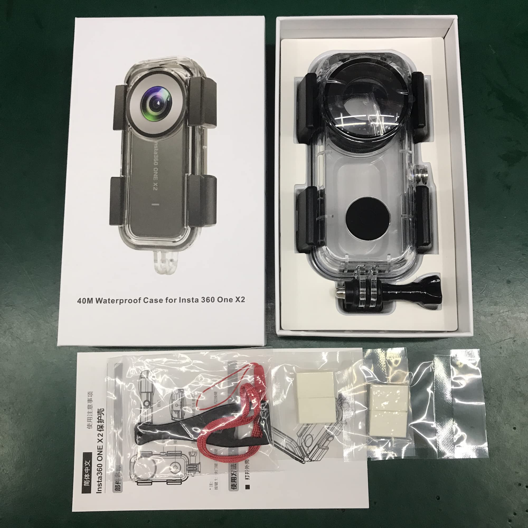 Flycoo, custodia impermeabile per Insta360 ONE X2, custodia subacquea per fotocamera panoramica a 360 gradi One X2