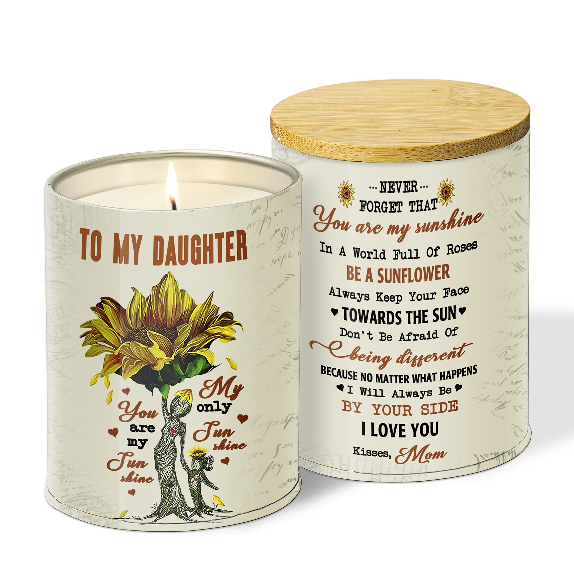 Kenon For Daughter-4 Birthday Daughter Gift From Mom, You Are My Sunshine, Christmas Gifts For Daughter, Graduation Mother's Day Gifts For Daughter From Mom Lavender Candle, 7 X 9.5 Cm
