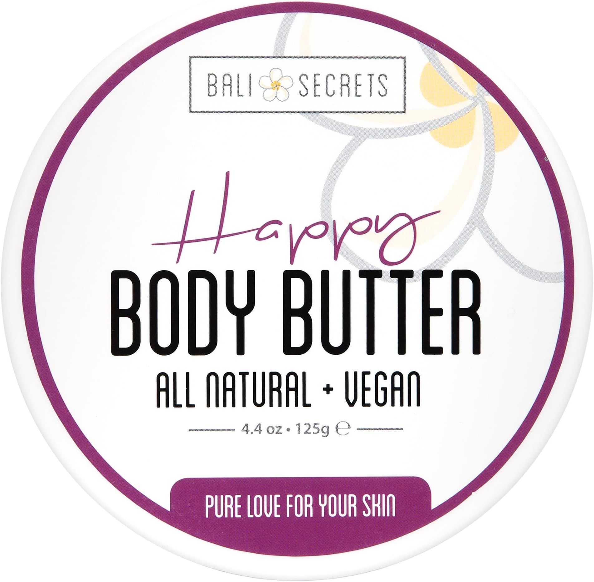Happy Body Butter - All Natural & Vegan - Reduce Stretch Marks & Cellulite - Nourish & Protect - Pure Love For Your Skin