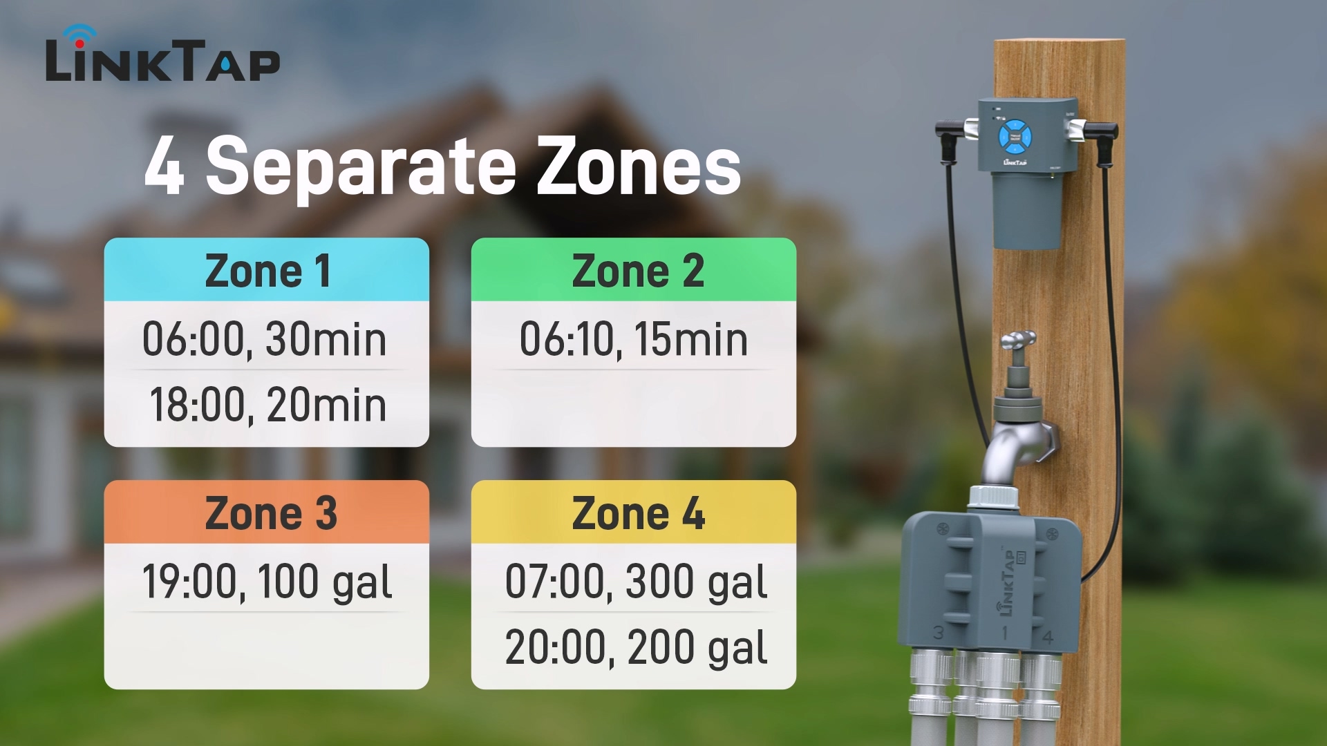 Amazon.com: LinkTap Q1 4-Zone Wireless Water Timer & Gateway