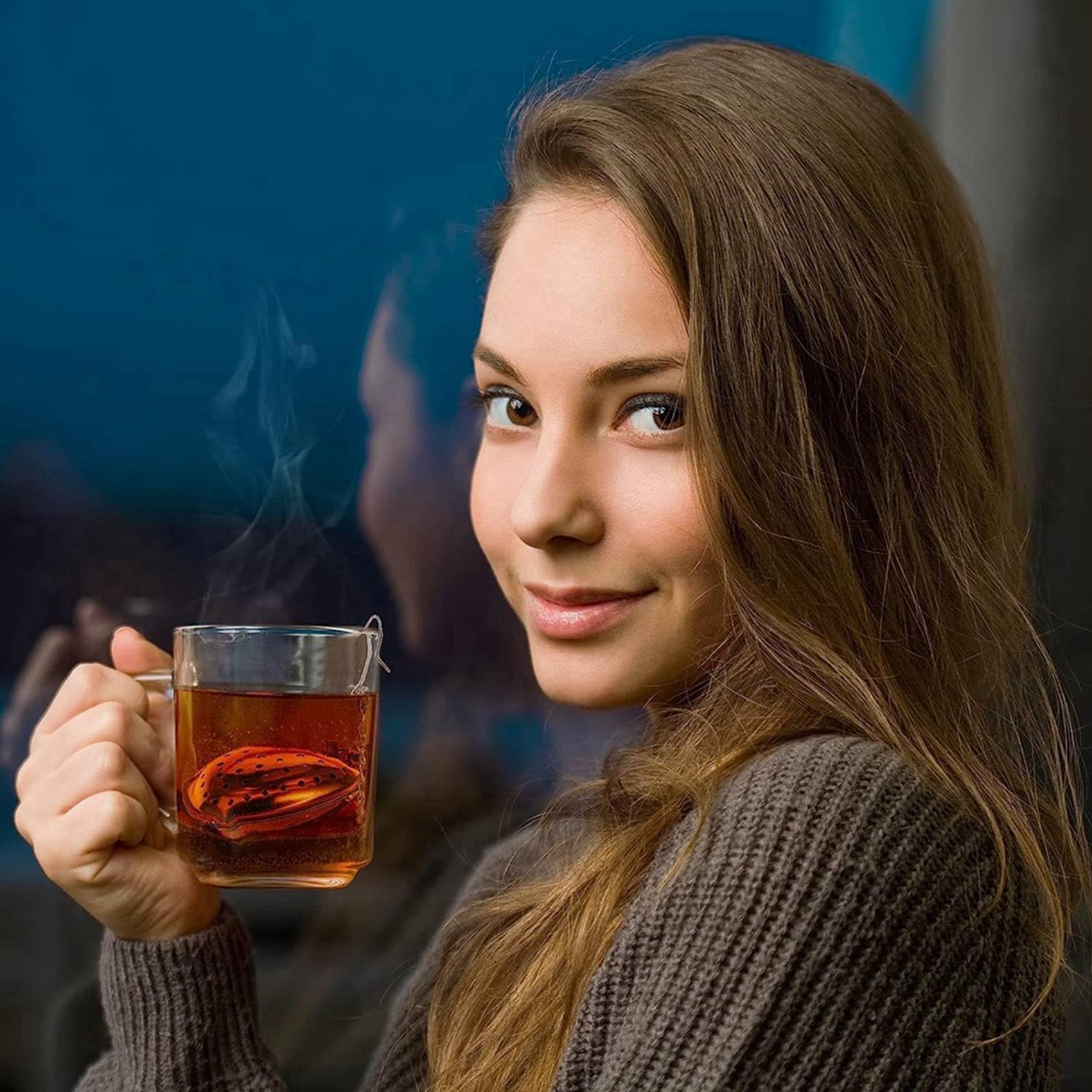 125-Teiliges Teesieb Edelstahl-Teekugel-Ei Lose, Verlängerter Kettenhaken für Gewürze, Tasse, Flasche, Gastgeschenke