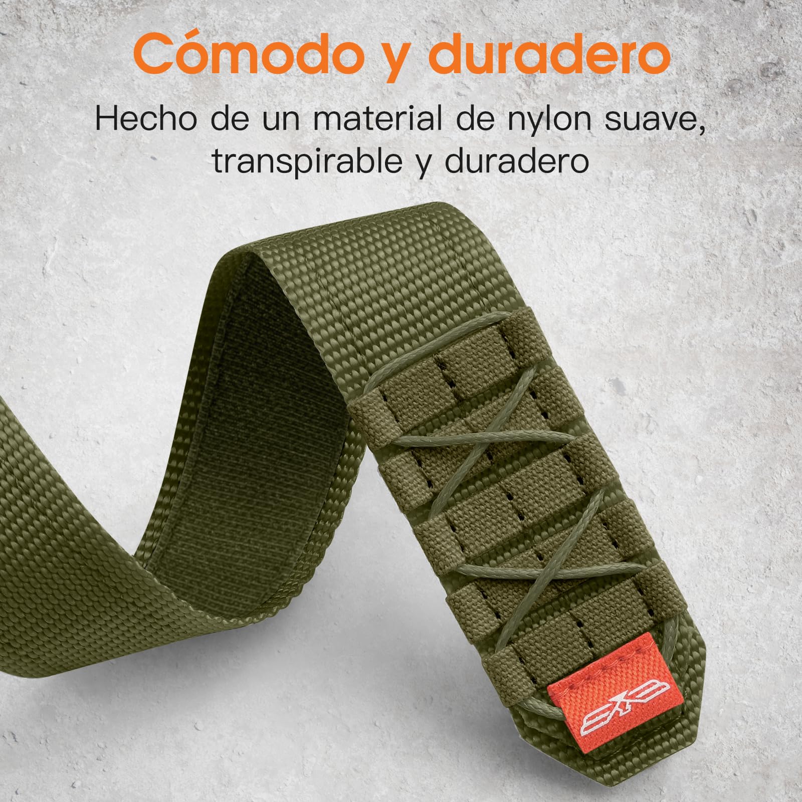 Bandletic Compatible con Correa Samsung Galaxy Watch Ultra 47mm para Mujeres Hombres, Correas de Recambio Ajustables de Nylon Sport, Suaves y Transpirables para Galaxy Watch Ultra 2024, L/Verde