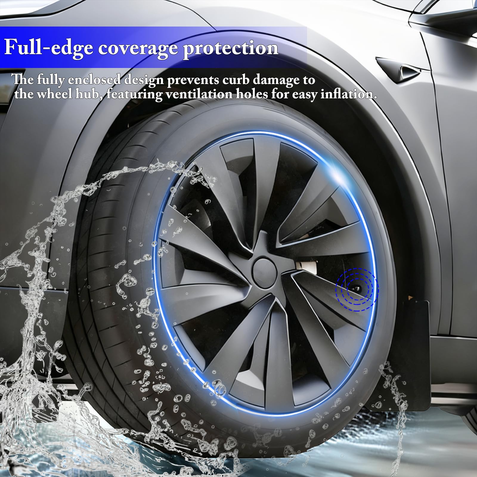 Amazon | YIKUN 4個 ハブキャップ TeslaモデルYジュニパー19インチ