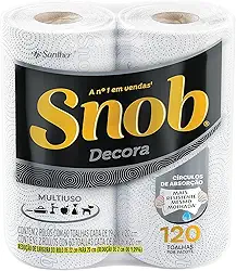 Snob Papel toalha multiuso fd decorada 120fls - 2 rolos