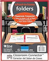 Vista 2 de C-Line Paquete de 6 carpetas de la escuela al hogar, colores surtidos, 6 por paquete (32010)