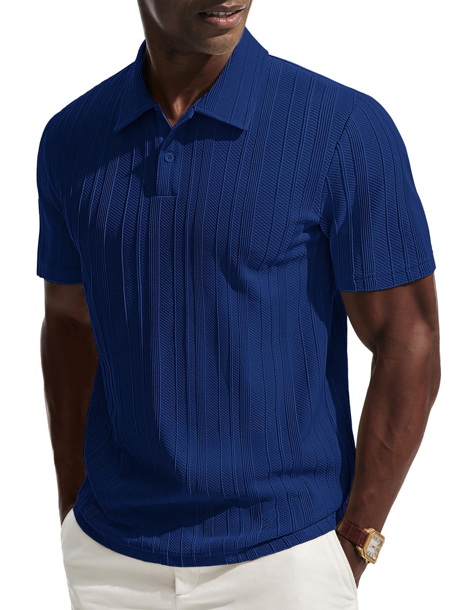 PJ PAUL JONES Poloshirt Herren Kurzarm Sommer Strick Polo T-Shirts Männer Polohemd Golf Shirt