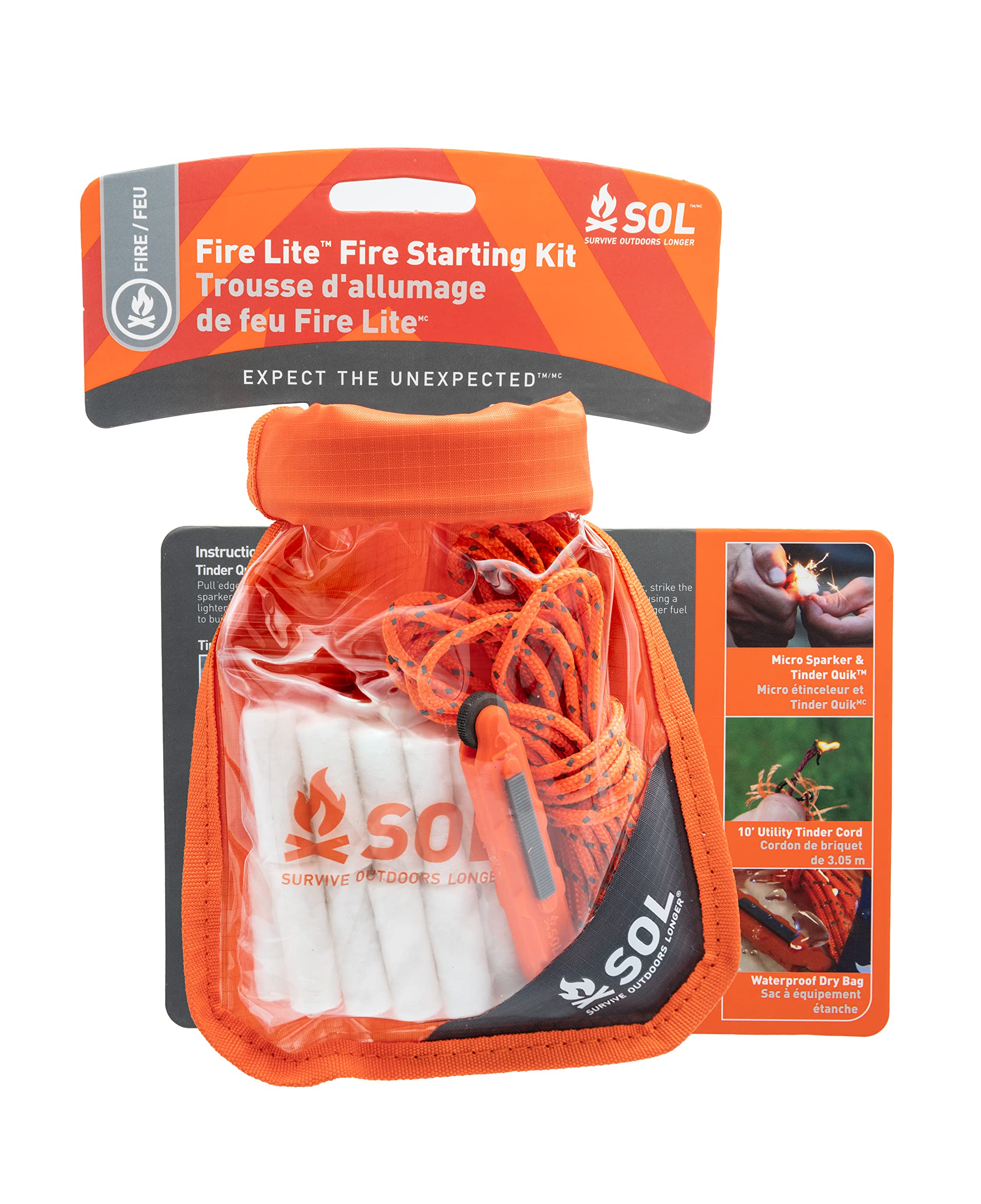 Survival Fire Lite Kit & Dry Bag - (Pack of 2)