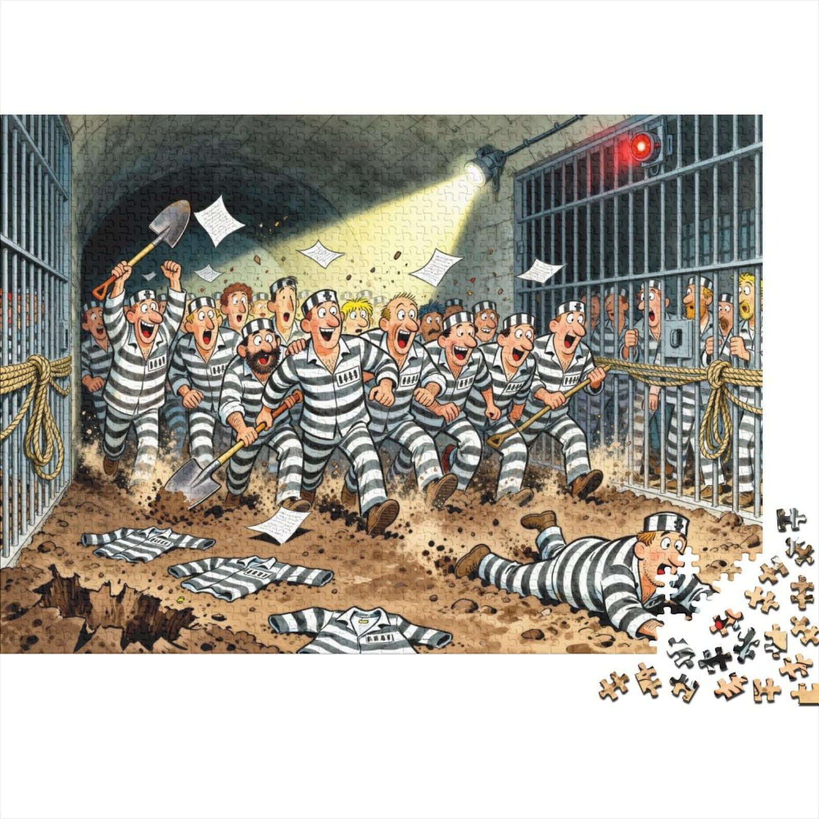 Prison Tunnel Escape Burst Wooden Jigsaw Puzzle Waterproof 1000 Piece Puzzles for Adults Impossible Home Decoration — image 1