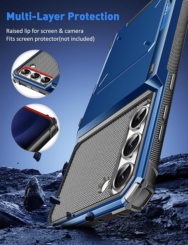COOYA for Samsung S23+ Case Wallet 5 Credit Card Holder,6.6 in Blue by COOYA - Used condition - Image 5